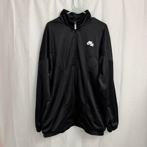 Nike Jacket Mens Large Black Air Full Zip Track Windbreaker Athletic Retro Style